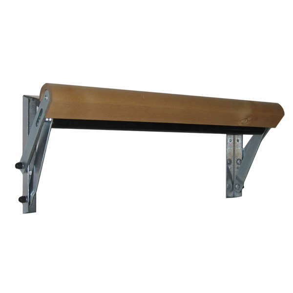 Wall-mounted sheet stretcher in wood